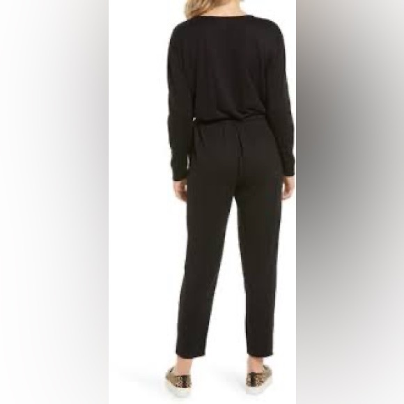 Caslon Surplice Tie Waist Jumpsuit in Black - Picture 2 of 12